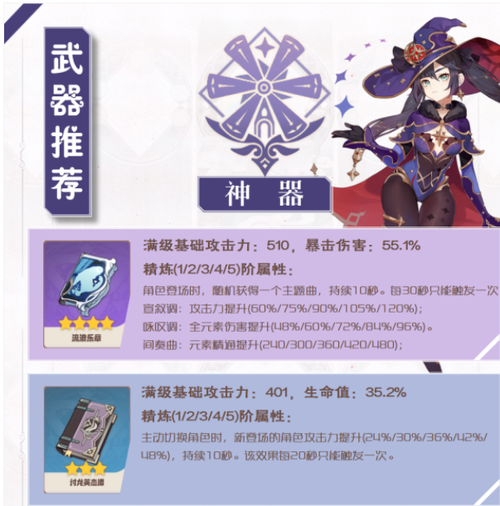 原神莫娜武器怎么选