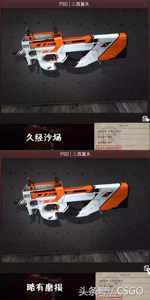 csgo里面的皮肤枪是不是由崭新出厂一直用会用到破损不堪,枪支玩的越...